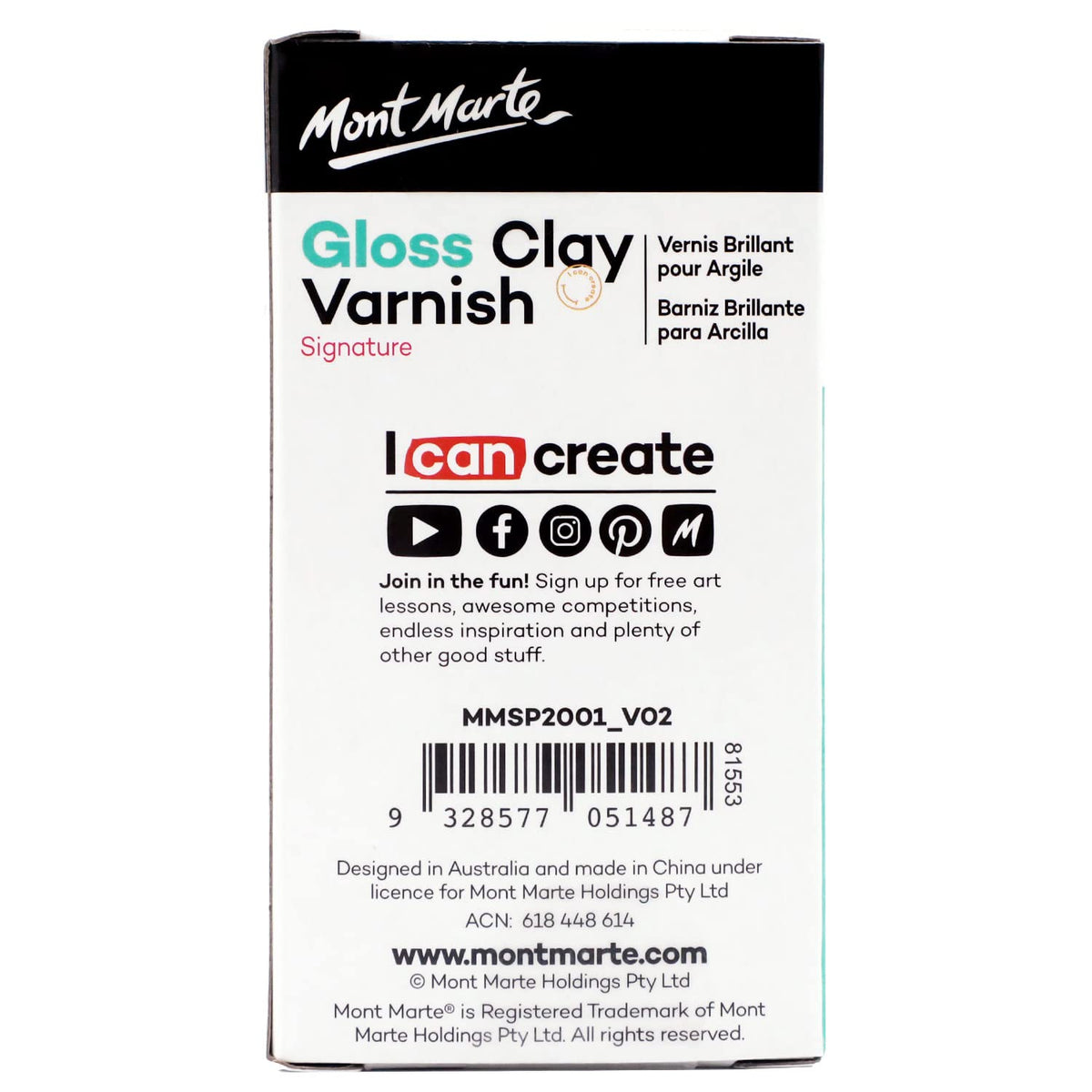 Mont Marte Soft Taklon brush applying thin, even coats on clay