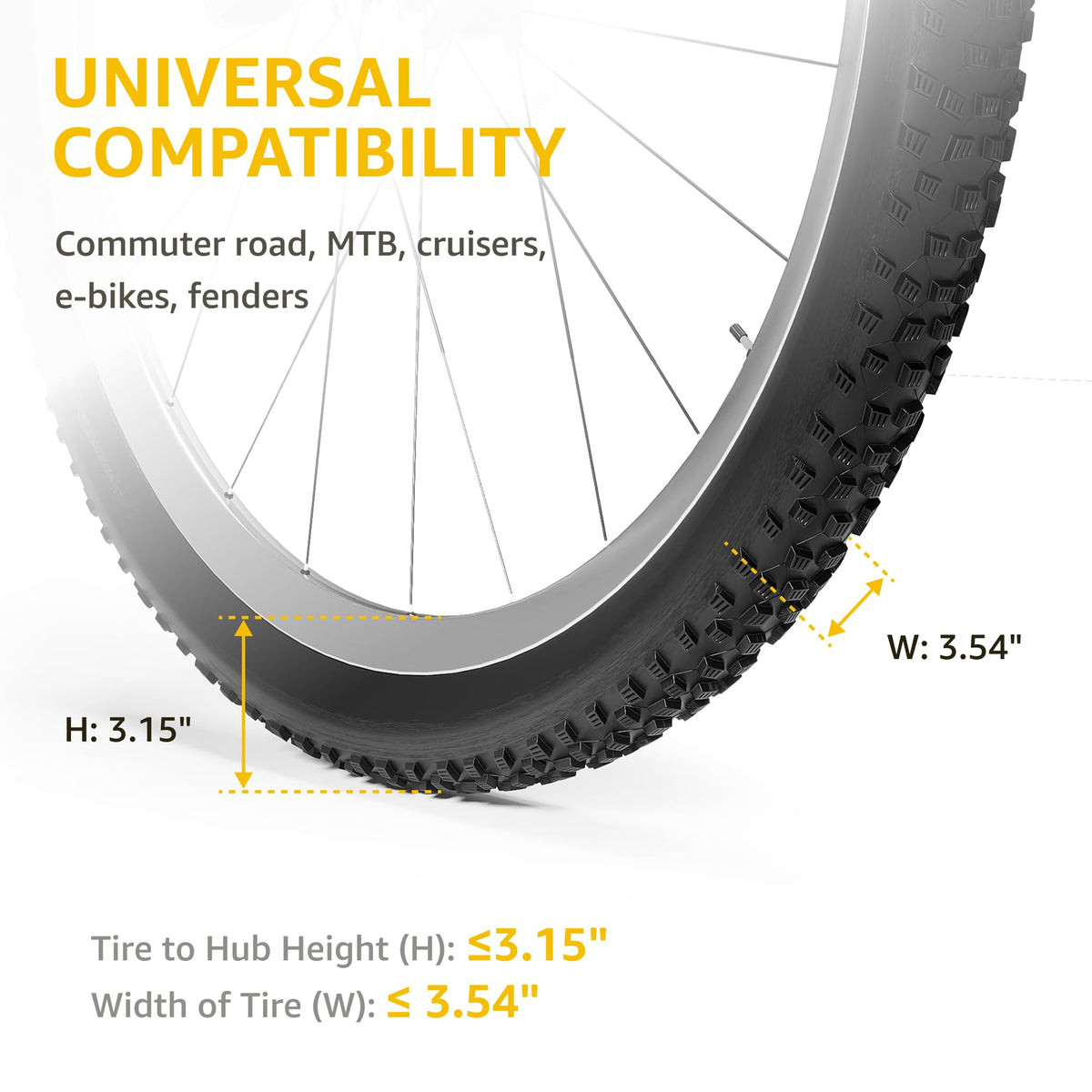 monTEK bikes with fenders neatly accommodated on the wall rack