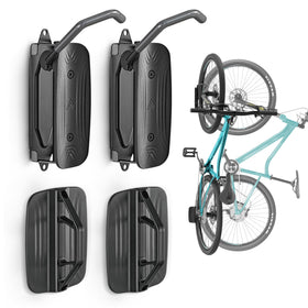 monTEK Swivel Bike Wall Mount 2-pack secures bicycles vertically to save garage space