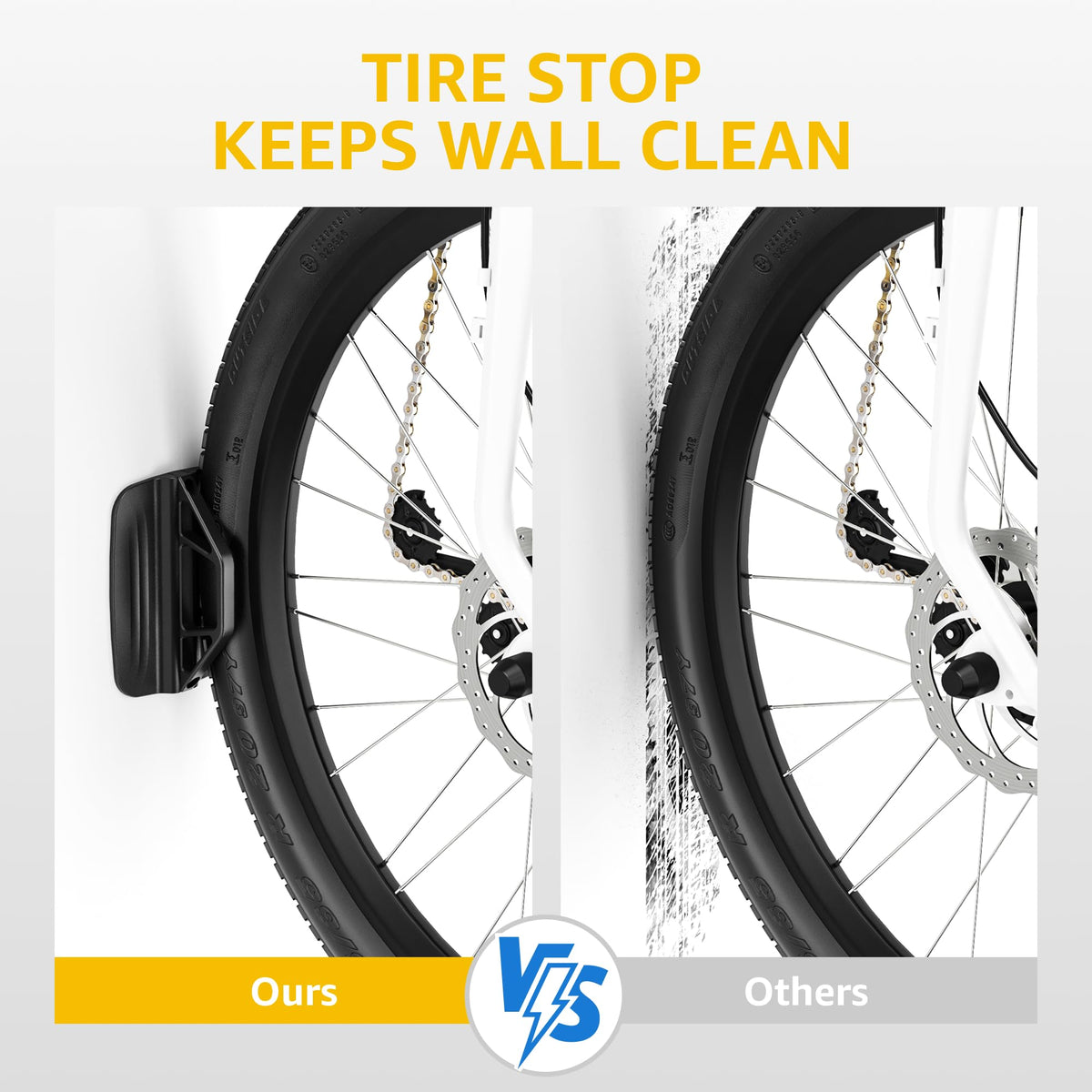 apartment storage solution for bikes using vertical wall mounting