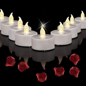 Mookray LED tea lights 100-pack for bulk decor and mood lighting