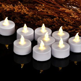Mookray realistic flame flicker tea light for authentic candle ambience