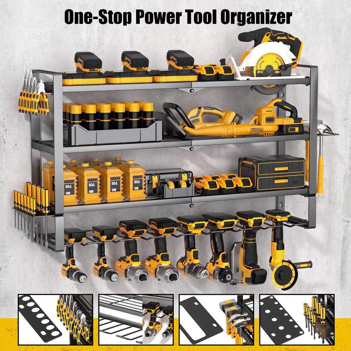 MOOMSINE eight drill holders mounted demonstrates easy drill access