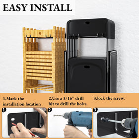 MOOMSINE brick or concrete wall installation compatible with included hardware.
