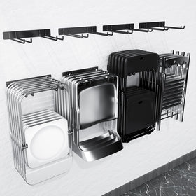 MOOMSINE folding-chair storage wall mount keeps chairs neatly organized for easy access