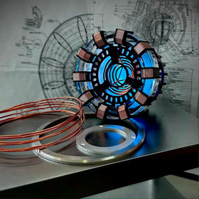 Moonacy Arc Reactor Light rechargeable battery for cord-free versatility.