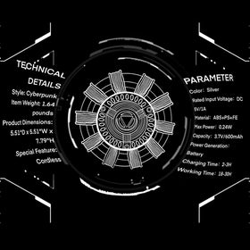 Moonacy Arc Reactor Light touch control for quick dimming without grabbing.