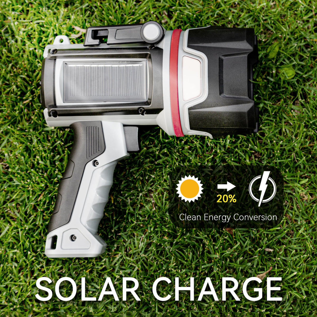 MOONASION USB power bank feature enables charging devices on camping trips.
