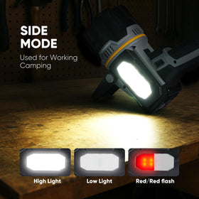 MOONASION spotlight foldable stand enables hands-free positioning outdoors.