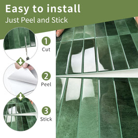 Moonfun forest green tiles perfect for campers and RV backsplashes on the go