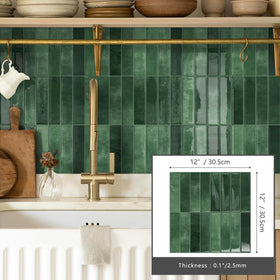 Moonfun easy-cut peel-and-stick tiles ideal for kitchens, bathrooms, and laundry areas