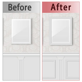Moonoom application on glass and metal surfaces for decorative wall accents