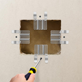 Moonoom clip on flat wall demonstrates potential for a flush repair finish.