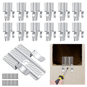 Moonoom drywall repair clip front view shows durable stainless steel design for long-lasting repairs.