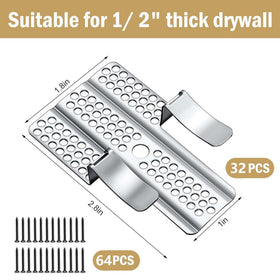 Moonoom drywall repair clip packaged with screws for a complete DIY repair
