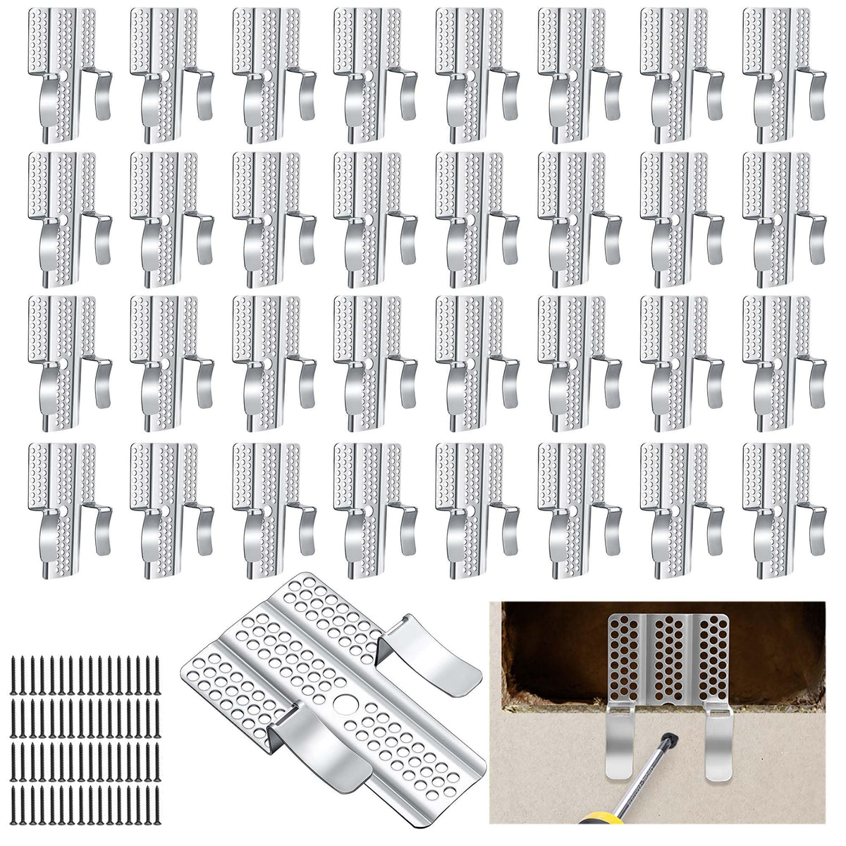 Moonoom drywall repair clip setup for quick attachment on 1/2 inch panels