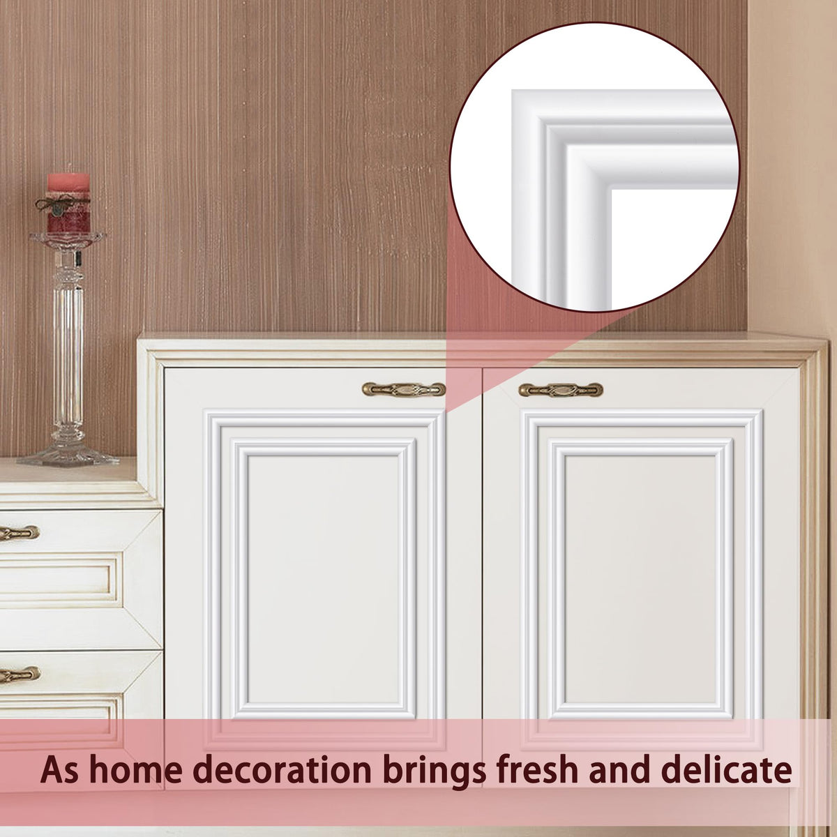 Moonoom easy-to-clean molding resists moisture, dust, and oil for simple maintenance.