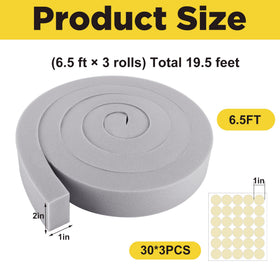 Moonoom foam tape cut-to-size demonstrates easy customization for window gaps.