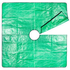 Moonoom tarp with four corner buckles secures neatly during trimming