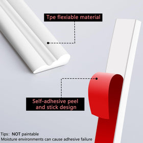 Moonoom wall decoration cut to length with scissors for precise edges.