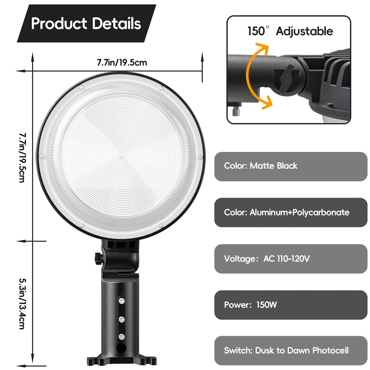 MOONTIP durable metal housing ensures long-lasting outdoor lighting