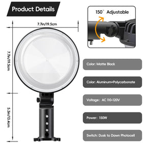 MOONTIP durable metal housing ensures long-lasting outdoor lighting