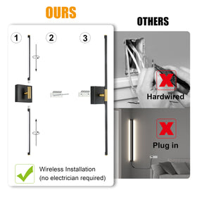 Morauroral 3-color LED wall sconce with adjustable temperatures for mood lighting