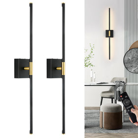 Morauroral battery wall sconce in black and gold provides stylish ambient lighting