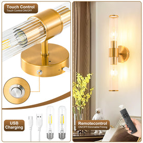 Touch controls plus remote provide flexible lighting