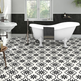 MORCART 40pcs tile kit demonstrates easy installation on flat clean surfaces.