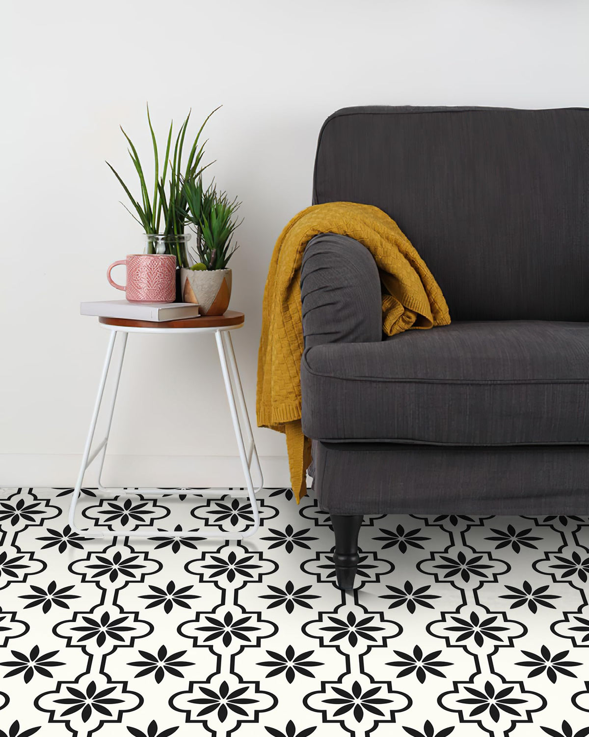 MORCART self-adhesive tiles cut easily with scissors for precise fitting.
