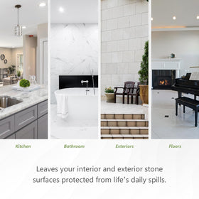 MORE Premium Stone Sealer shows wipe off after 15 minute absorption