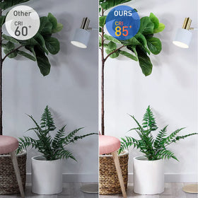 MorningLight A15 bulb emitting bright daylight in ceiling fan for living space