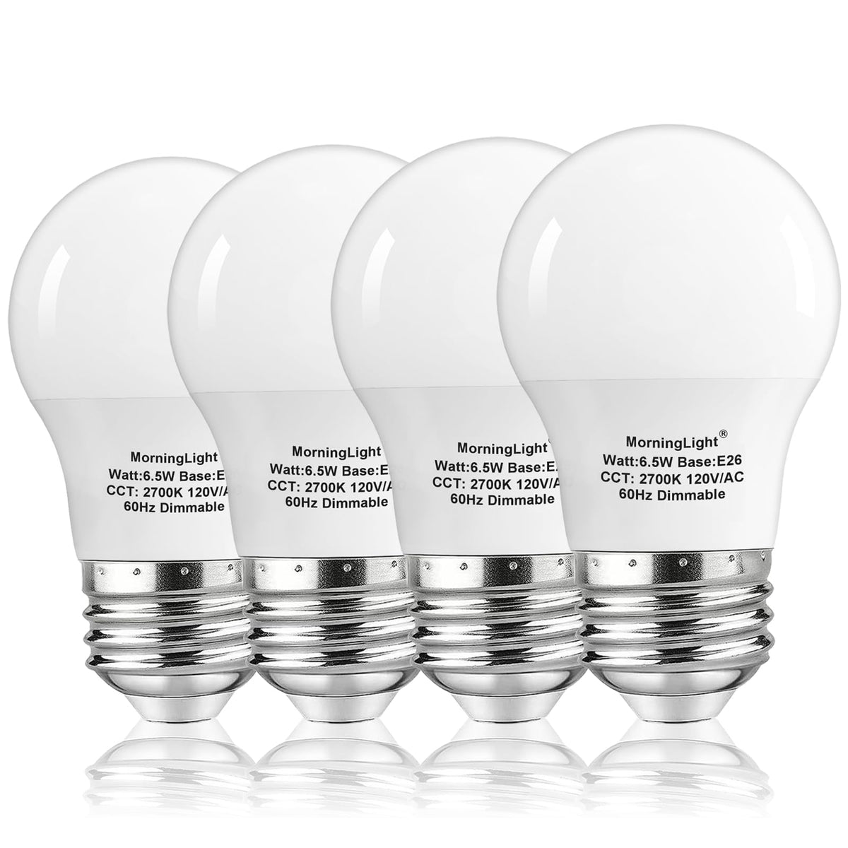 MorningLight A15 LED bulbs deliver 60W-equivalent brightness for efficient lighting.