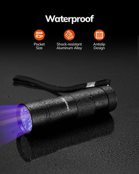 Morpilot waterproof aluminum body UV flashlight built for rugged outdoor use.