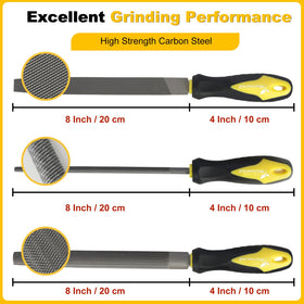 MORROWIND 3pcs metal file set half-round for curved bevels and contour work.