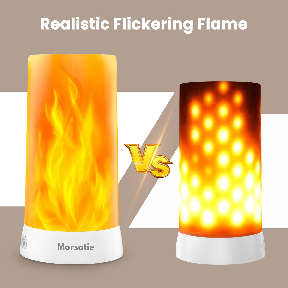 Morsatie rechargeable LED candle with long-lasting battery