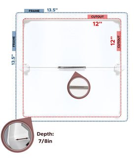 Morvat white wall access panel conceals cabling with clean finish