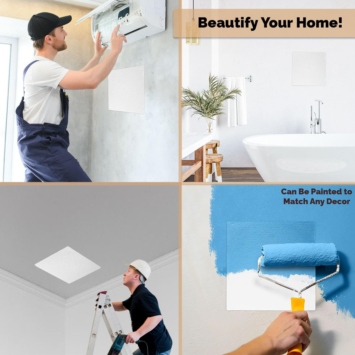 Morvat panel conceals plumbing and wiring behind a clean cover