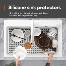 Moryimi farmhouse protector guards sink surfaces against scratches.