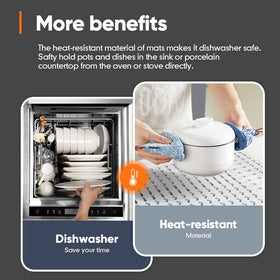 Moryimi silicone mat improves ventilation and reduces scum buildup.