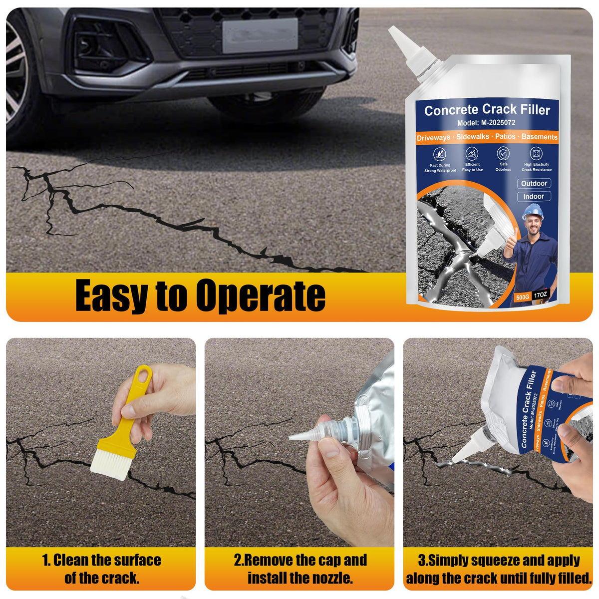 MOSAMNI damp-crack sealant demonstrates smooth flow and reliable sealing