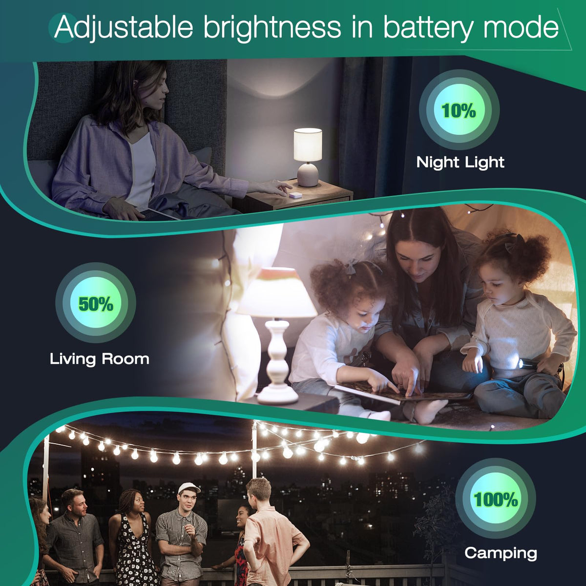 MOSLIAN camping-ready emergency bulb for outdoor use