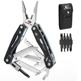Mossy Oak multitool 21-in-1 function enables quick outdoor repairs.