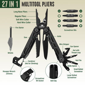Mossy Oak multitool fire starter in action for rapid outdoor ignition.