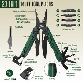Mossy Oak multitool knife blade highlights corrosion-resistant edge for field cuts