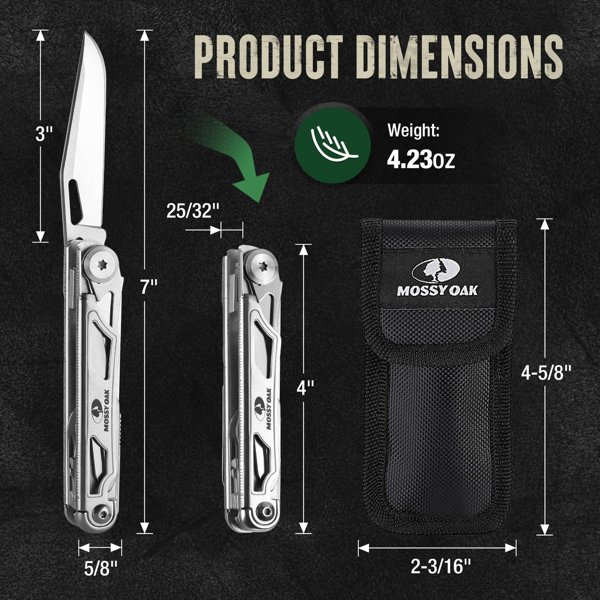 Mossy Oak multitool self-locking system enhances tool safety during use