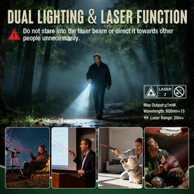 Mossy Oak Type-C charging flashlight for quick, convenient recharging