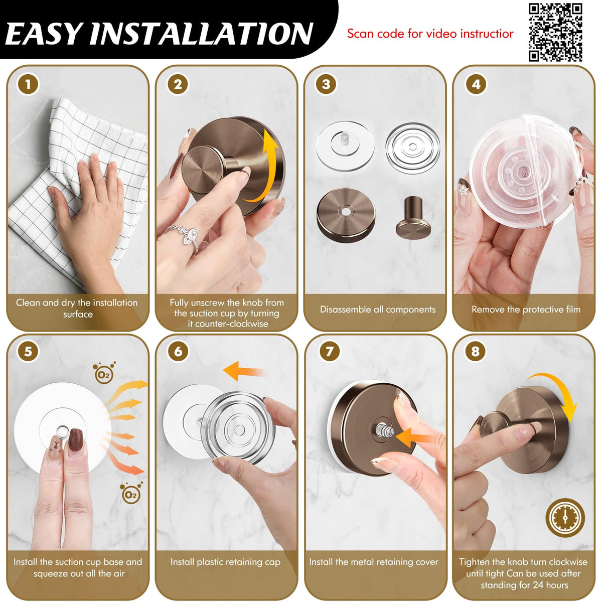 MOTAIPEAK suction hook supports up to 11 lbs on tile.