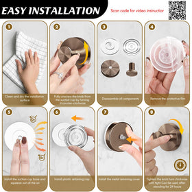 MOTAIPEAK suction hook supports up to 11 lbs on tile.